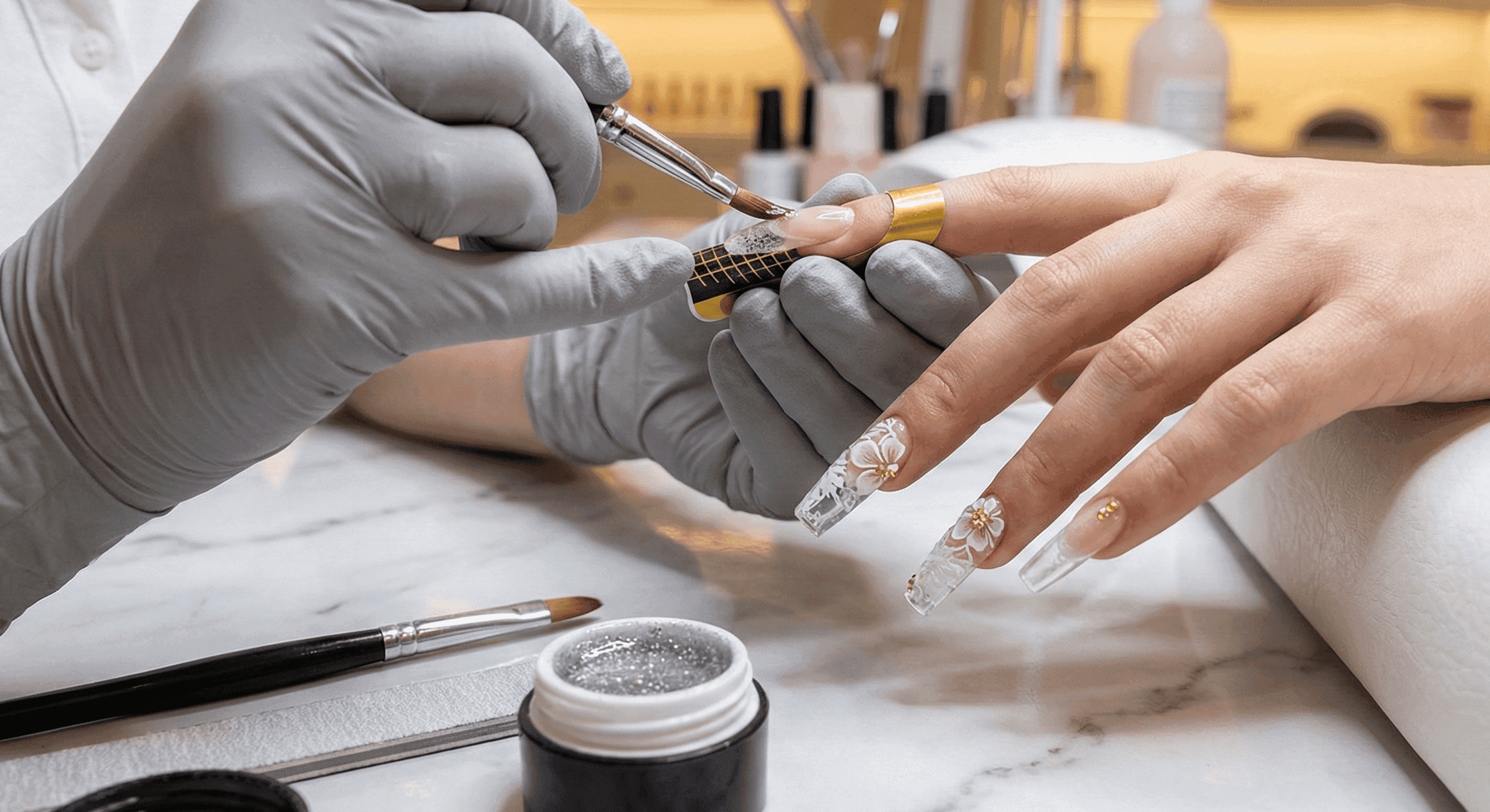 Extensão de Unhas em Gel + Decoração