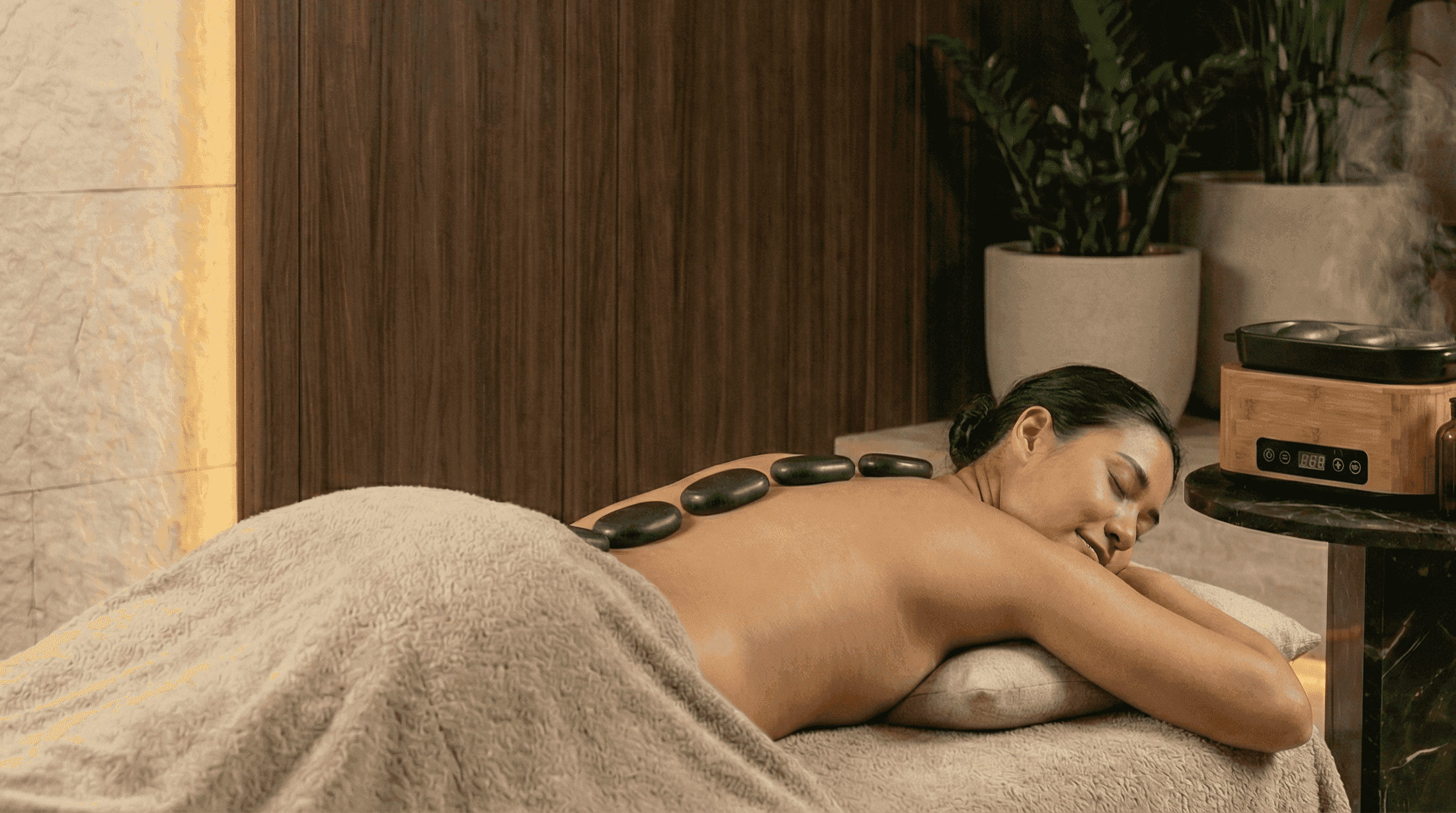 Massagem de Pedras Quentes